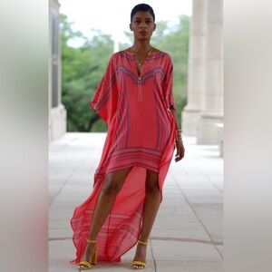 BCBGMaxAzria CORAL High Low Caftan Dress - NEW